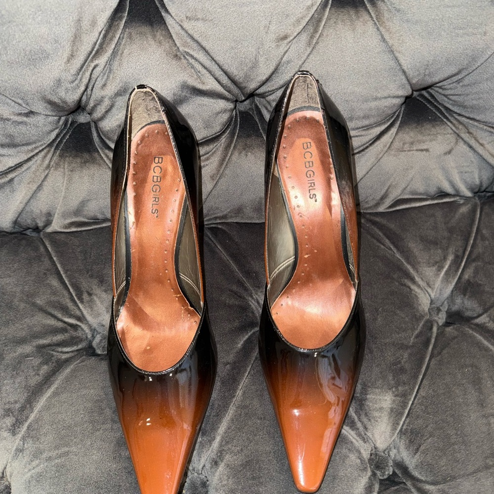 BCBGirls Black and Orange Heels - Picture 3 of 3